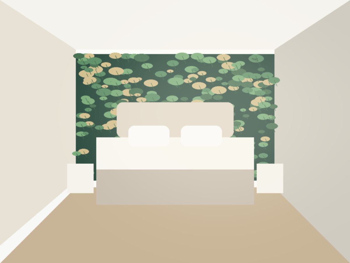 Master Bedroom Feature Wallpaper & Trim